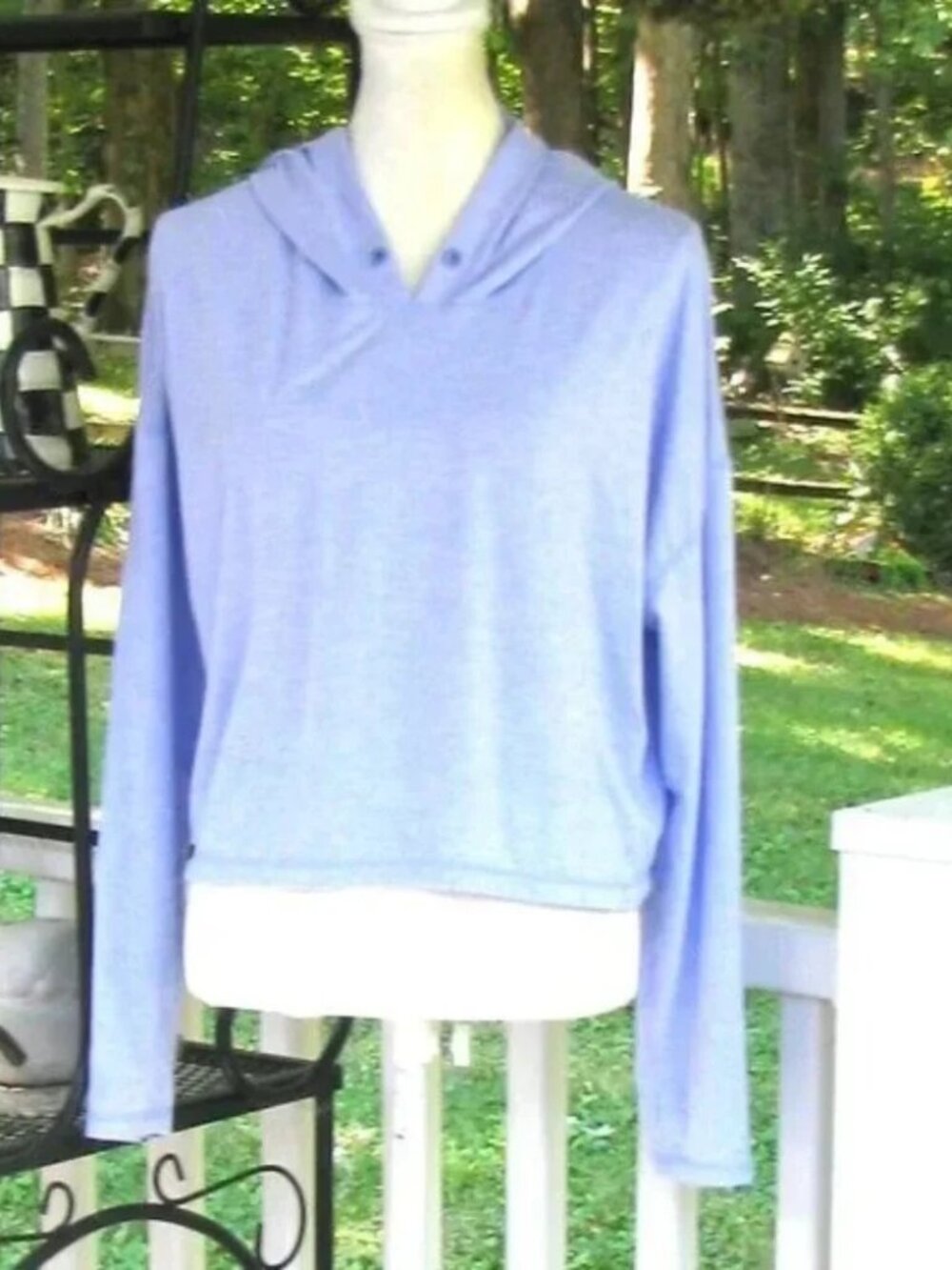Athleta Uptempo Elevate long sleeve crop Hoodie top shirt Medium pullover
